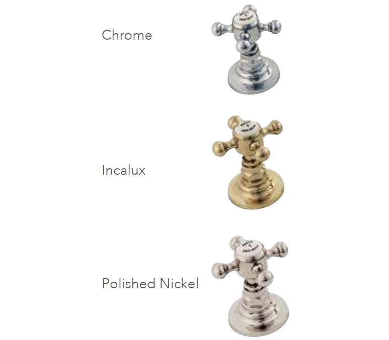 Silverdale Victorian Bath Pillar Taps (waste not included)