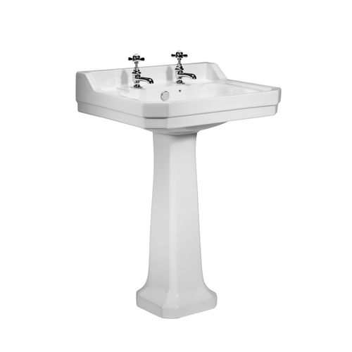 Tavistock Vitoria 605mm Ceramic Basin & Pedestal