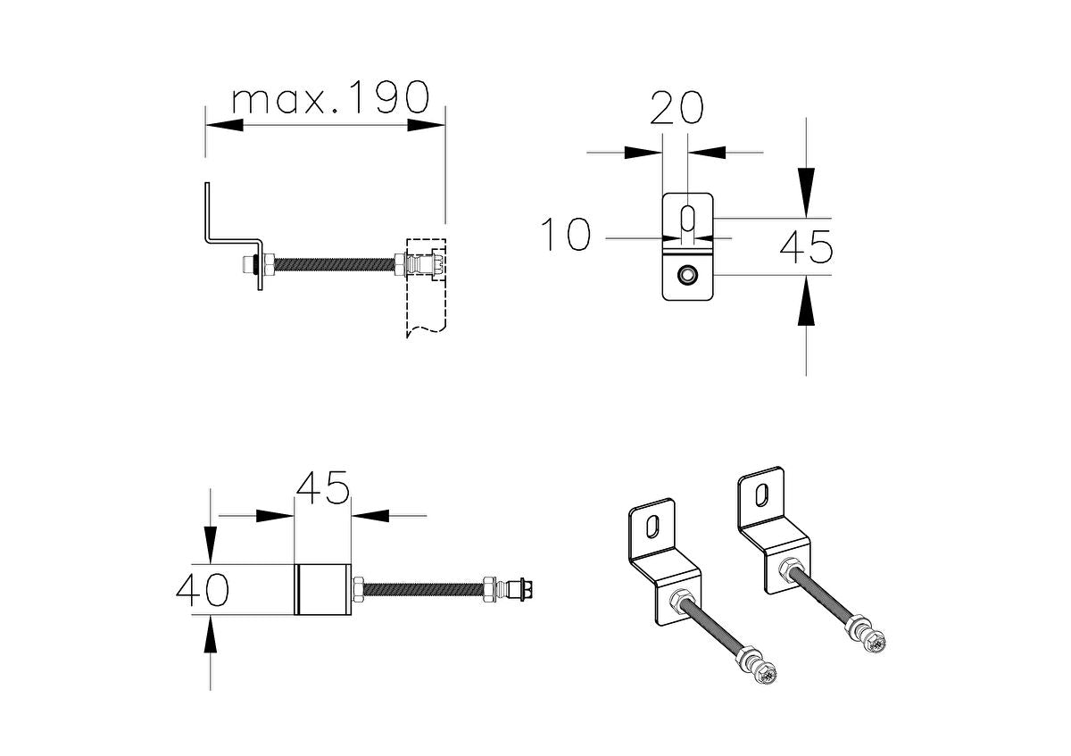 Vitra Electronic Mechanism Installation Set For Flush Plates