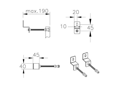 Vitra Electronic Mechanism Installation Set For Flush Plates