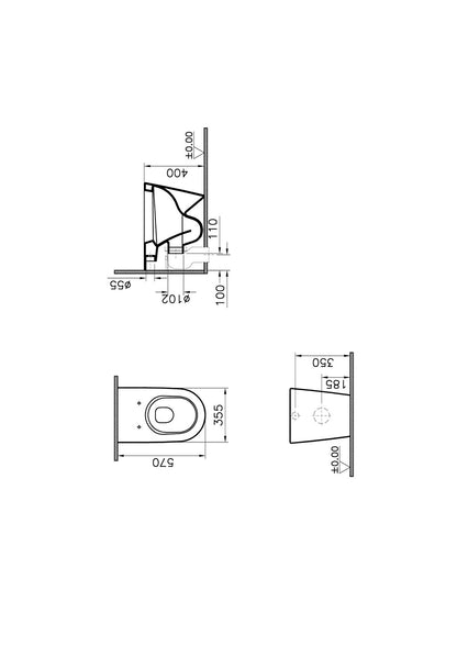 Vitra Nest Back to wall Floorstanding WC