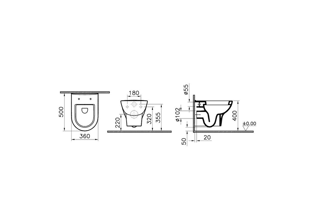 Vitra Zentrum  Wall-Hung WC