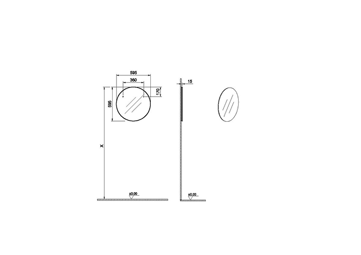 Vitra Basis round mirror