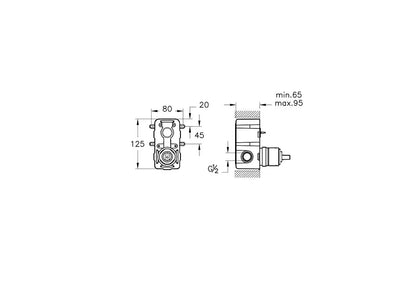 Vitra Built-In Bath/Shower Mixer, Concealed Part