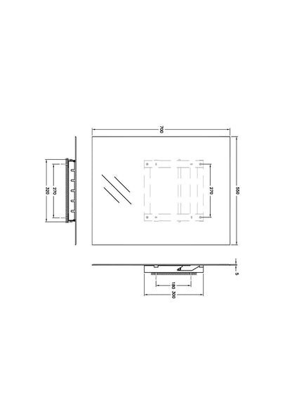 Vitra 70 x 55cm Capricorn Mirror