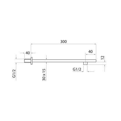 Scudo Wall Mounted Wall Arm