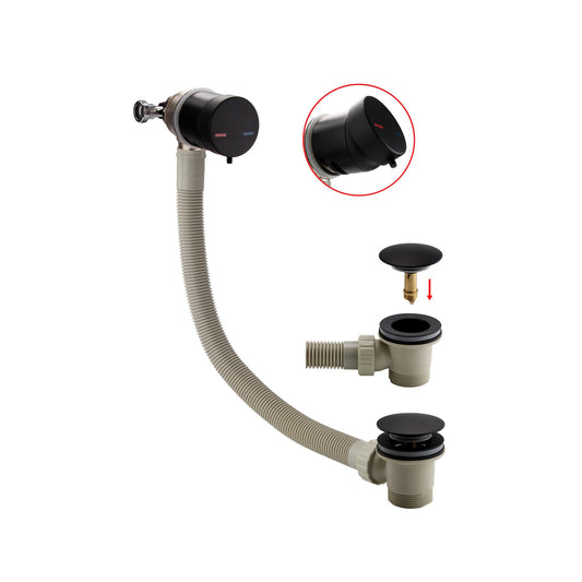 Scudo Controls Water Flow and Temperature Bath Filler & Overflow sprung Bath Waste