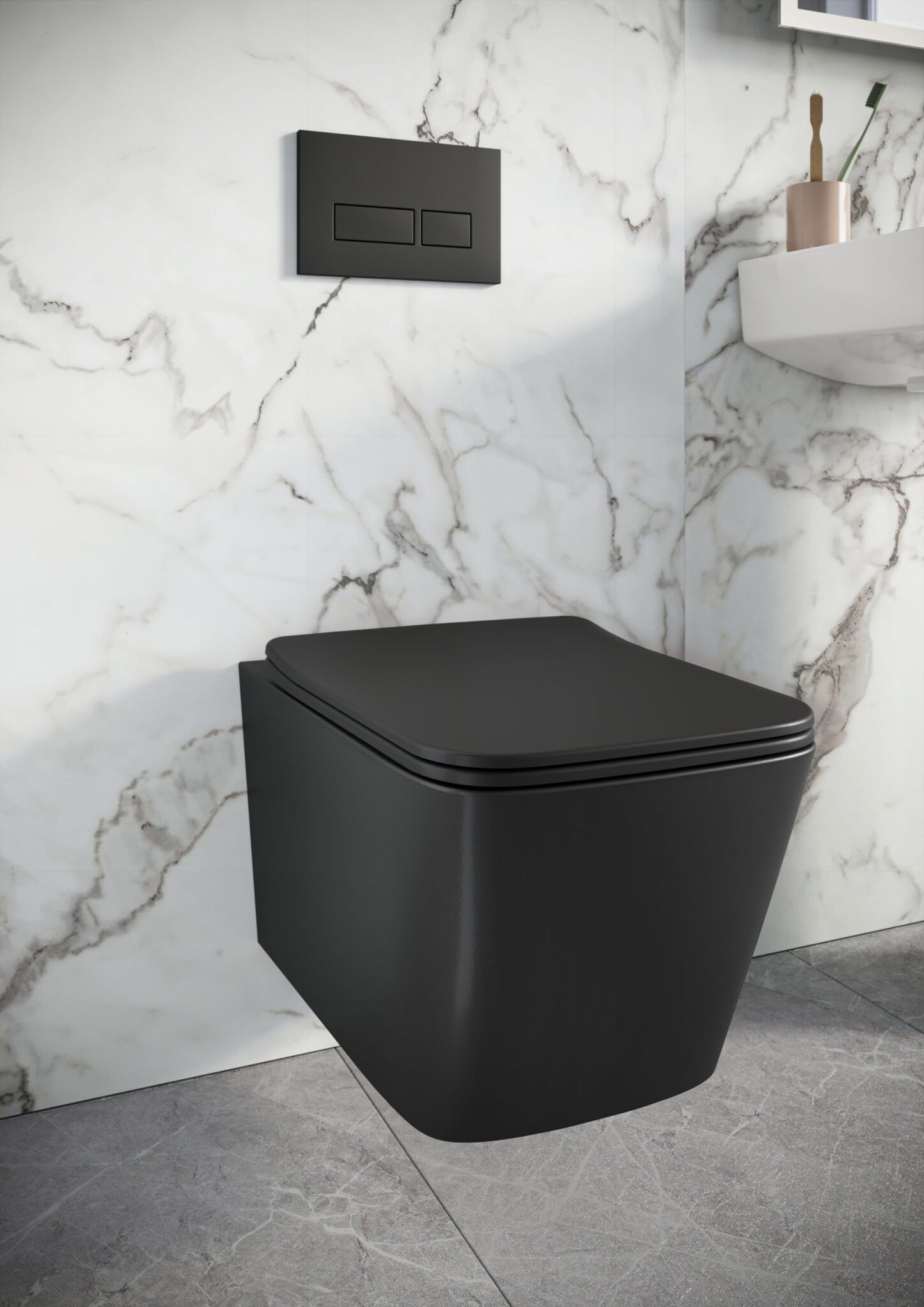 Scudo Riviera Wall Hung Toilet WC and Seat