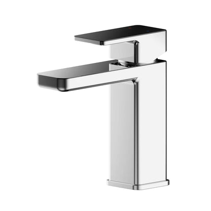 Nuie Windon Square Mini Mono Basin Mixer With Push Button Waste