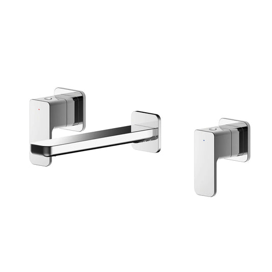 Nuie Windon Wall Mounted Square 3TH Basin Mixer