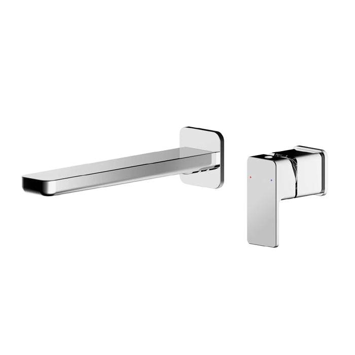 Nuie Windon Square Wall Mounted Square 2TH Basin Mixer