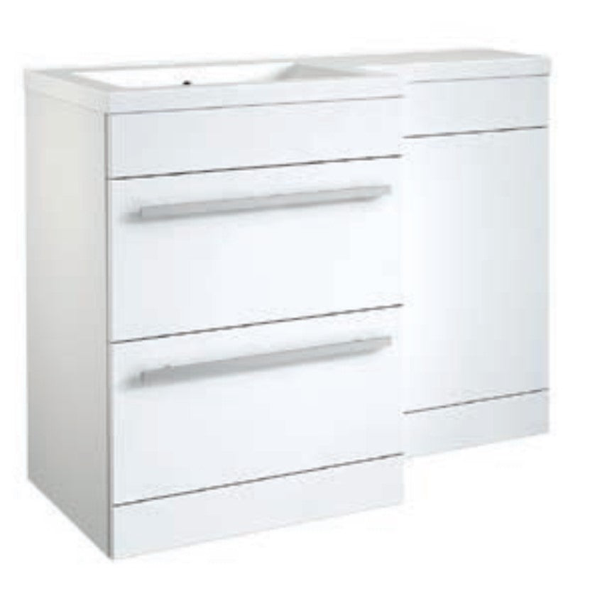 Kartell Matrix 1100mm 2 Drawer L-Shaped Furniture Pack with Cistern