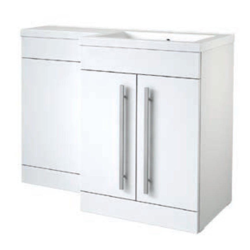 Kartell Matrix 1100mm 2 Door L-Shaped Furniture Pack with Cistern