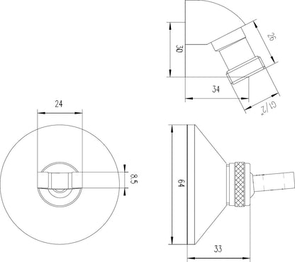 Hudson Reed Wall Bracket & Elbow