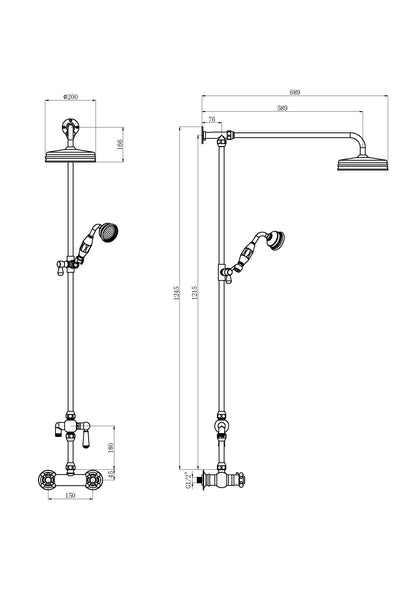 Nuie Traditional Thermostatic Shower Valve & Kit