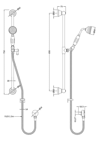 Nuie Traditional Slider Rail Kit