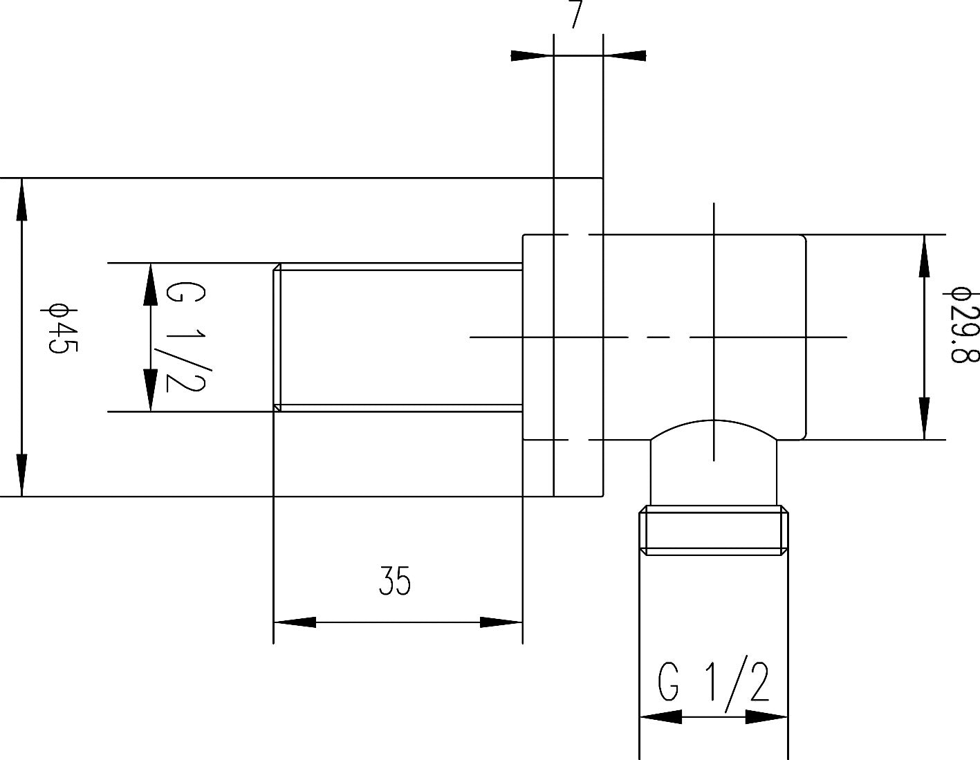 Hudson Reed Outlet Elbow