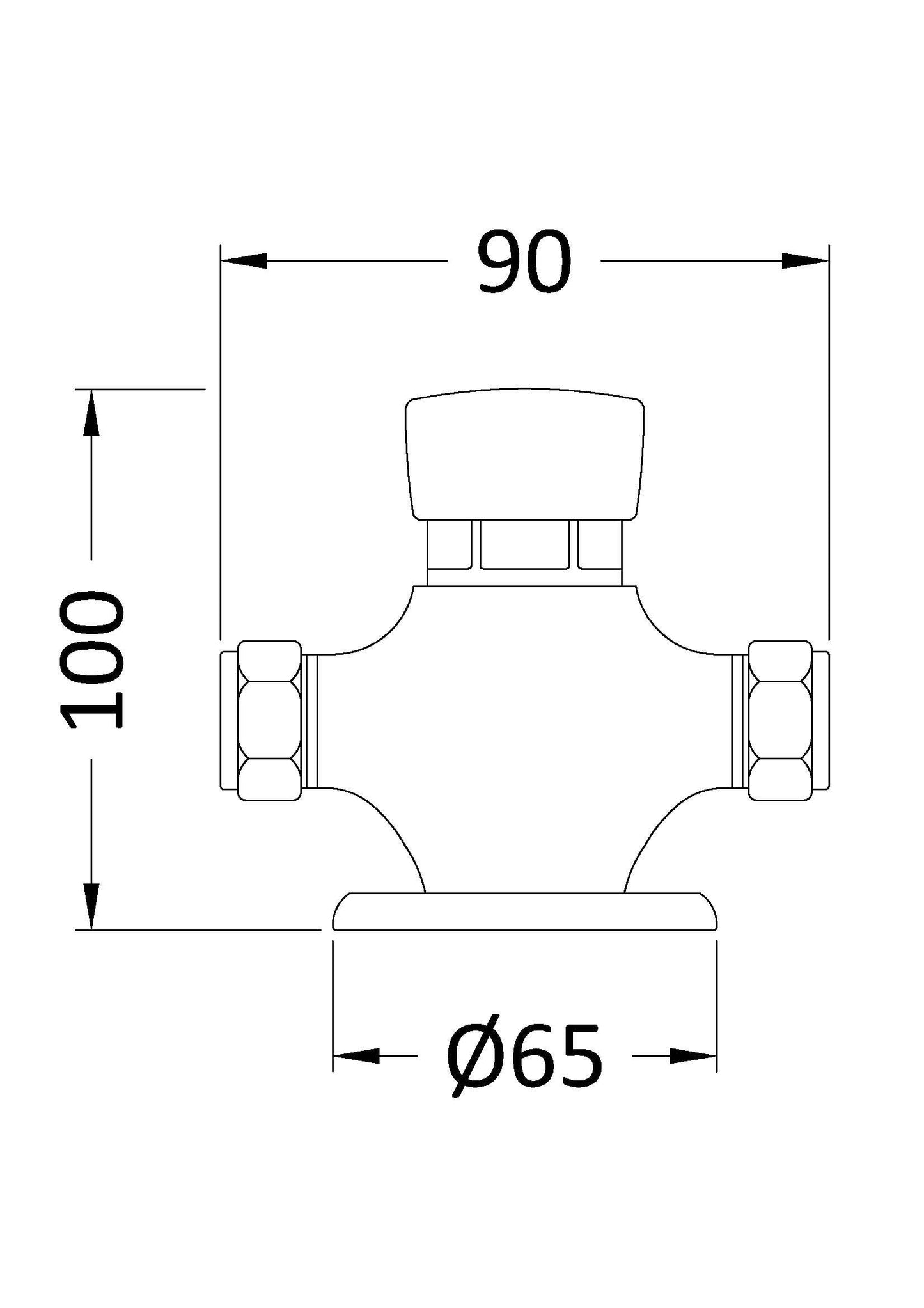 Nuie Commercial Exposed Non-Concussive Shower Valve