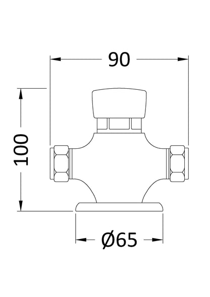 Nuie Commercial Exposed Non-Concussive Shower Valve