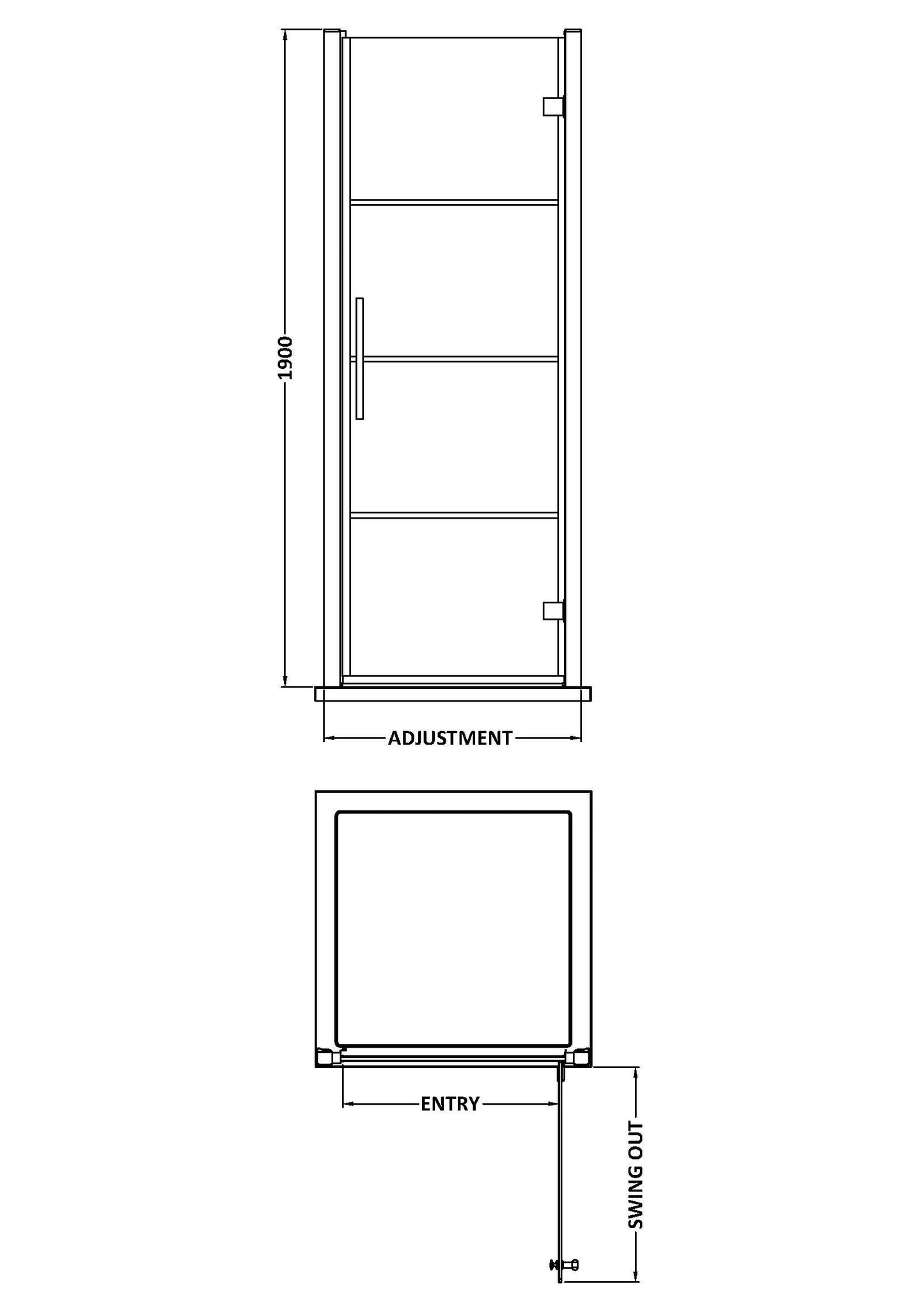 Hudson Reed Apex Hinged Shower Door