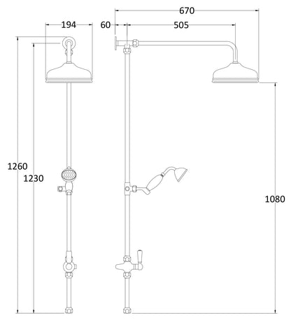 Nuie Traditional Victorian Grand Rigid Riser Kit