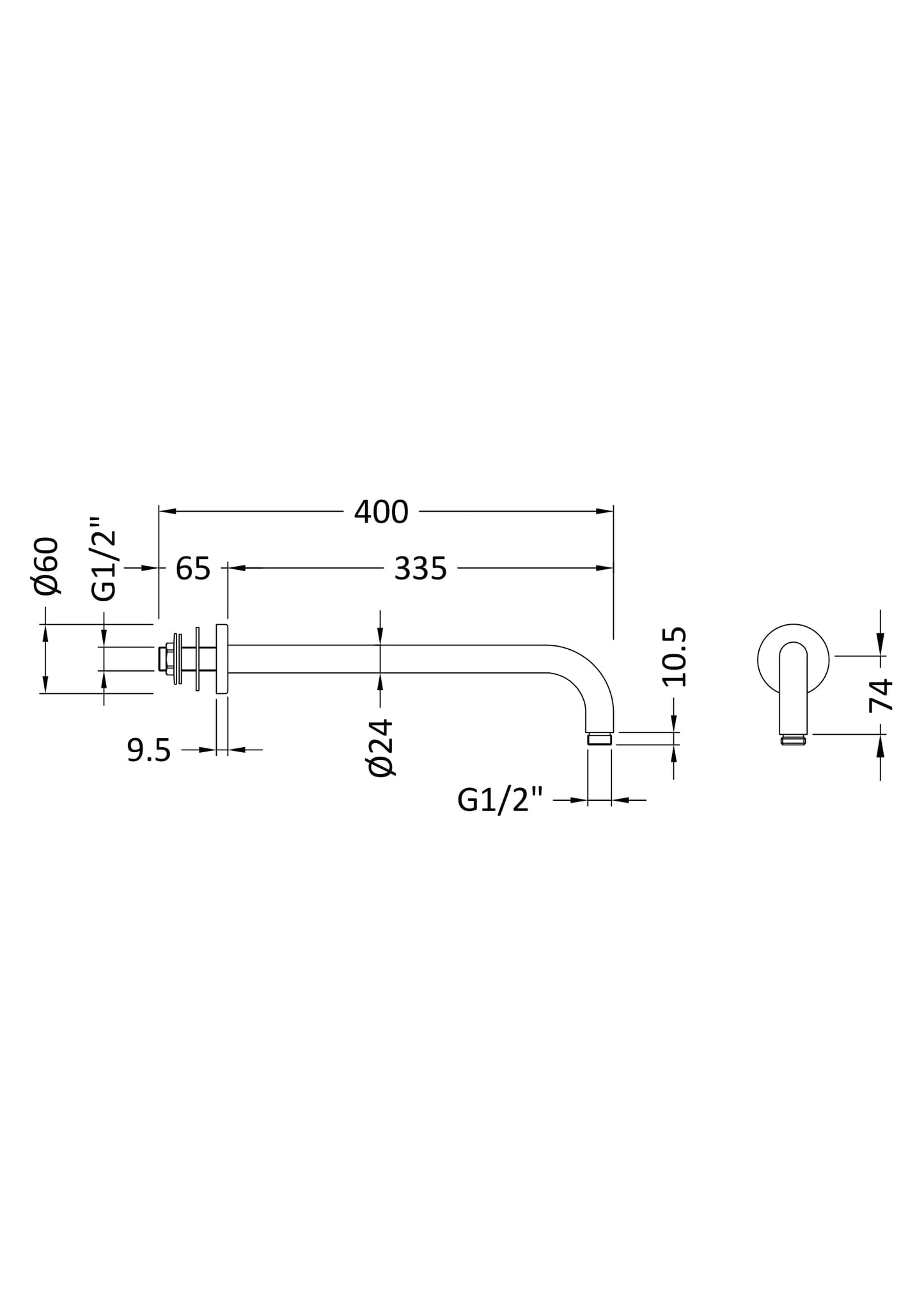 Hudson Reed Arm for shower head