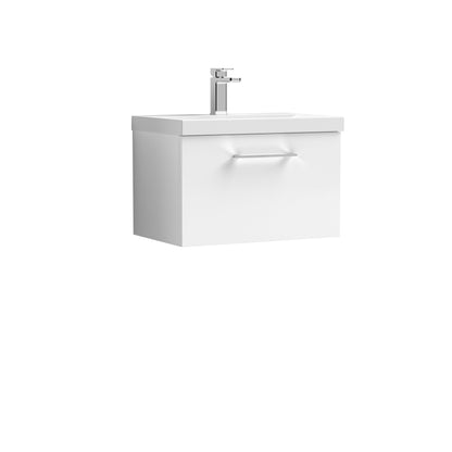 Nuie Arno 600mm Wall Hung 1 Drawer Vanity & Basin/worktop