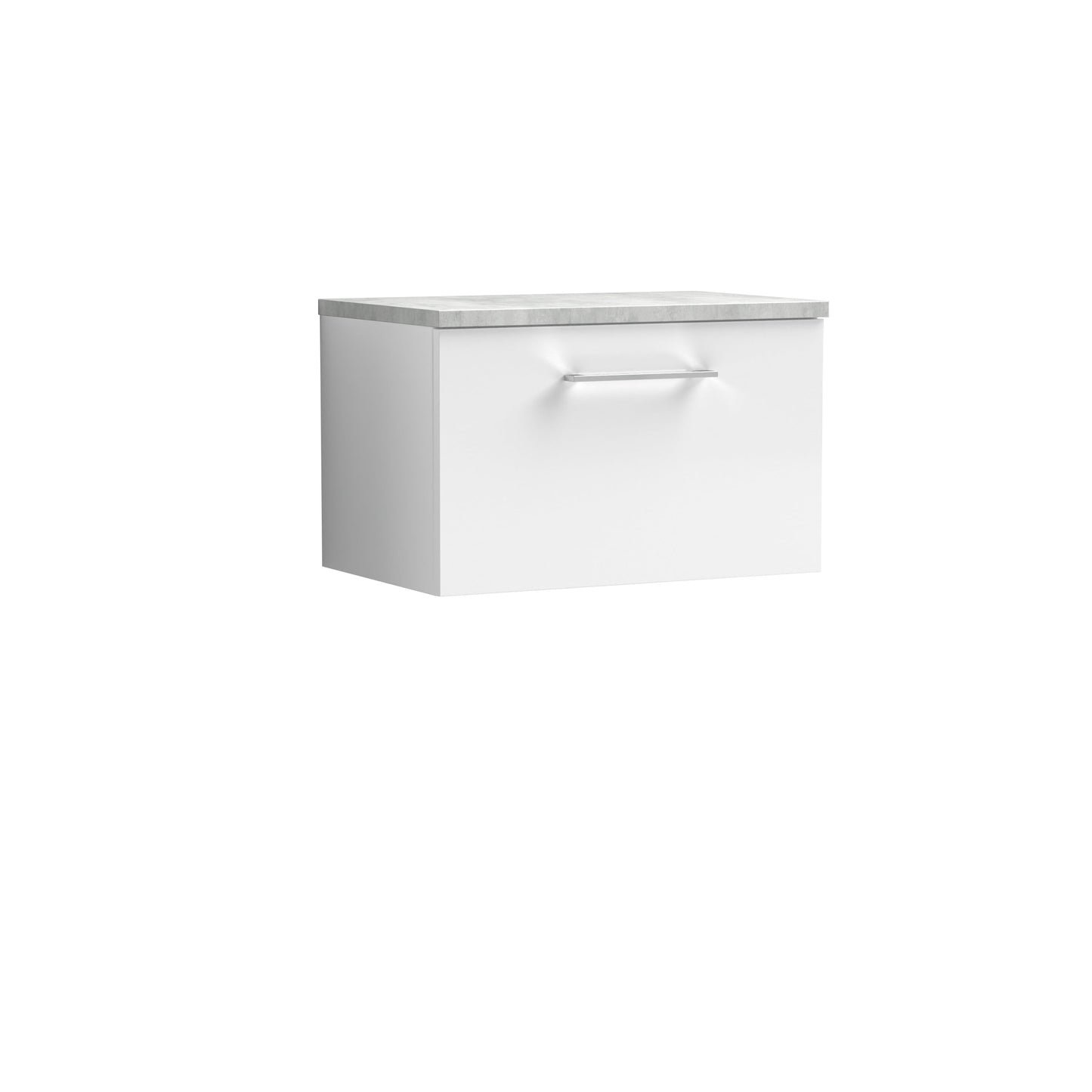 Nuie Arno 600mm Wall Hung 1 Drawer Vanity & Basin/worktop