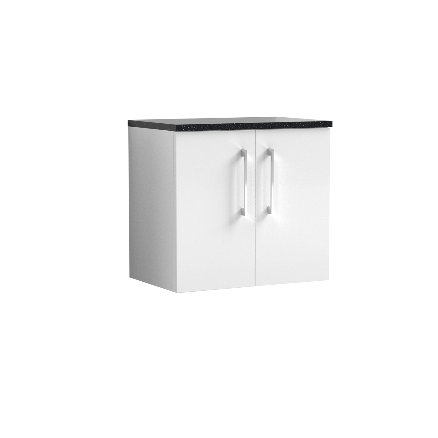 Nuie Arno 600mm Wall Hung 2 Door Vanity & Basin/Worktop