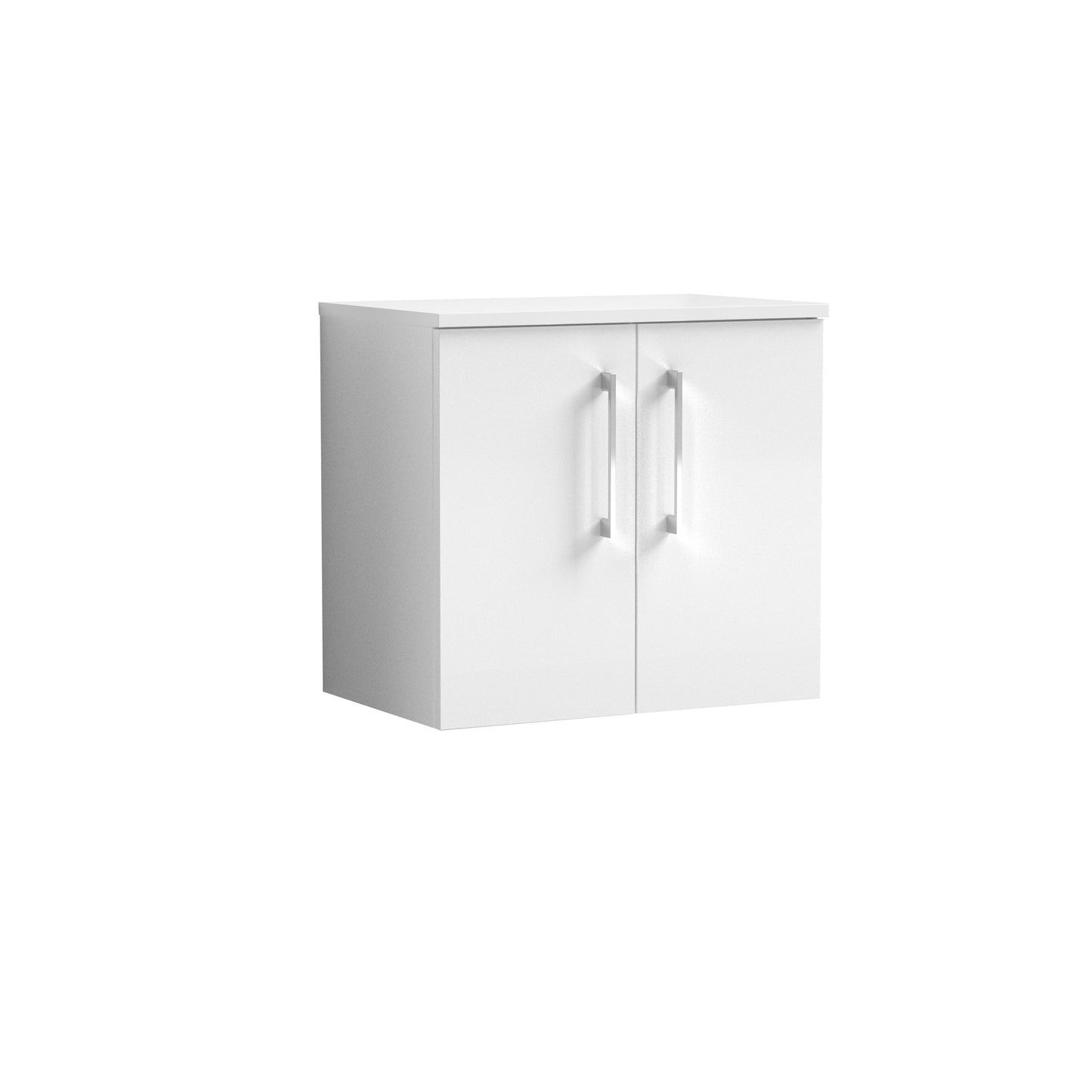 Nuie Arno 600mm Wall Hung 2 Door Vanity & Basin/Worktop