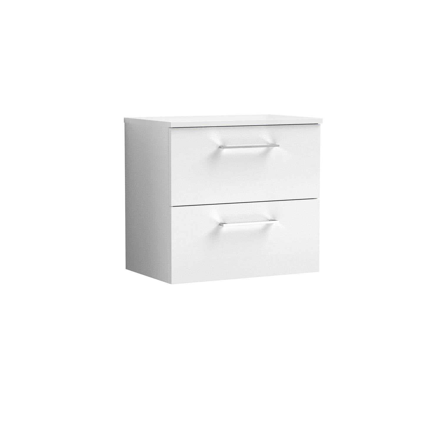 Nuie Arno 600mm Wall Hung 2 Drawer Vanity & Basin/worktop