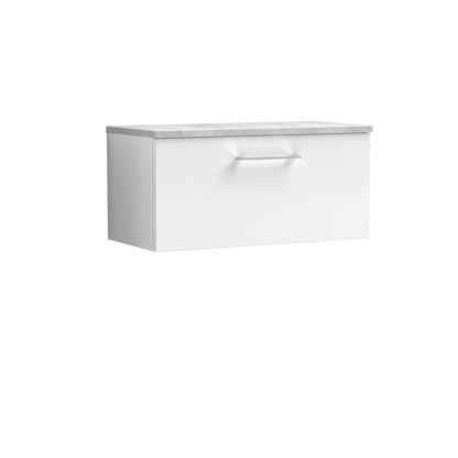 Nuie Arno 800mm Wall Hung 1 Drawer Vanity & Basin/worktop