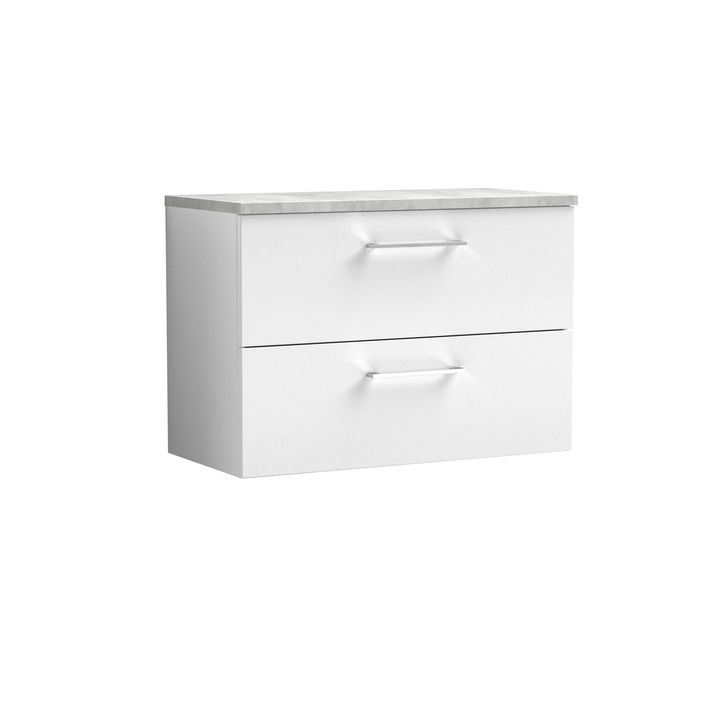 Nuie Arno 800mm Wall Hung 2 Drawer Vanity & Basin/worktop