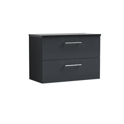 Nuie Arno 800mm Wall Hung 2 Drawer Vanity & Basin/worktop