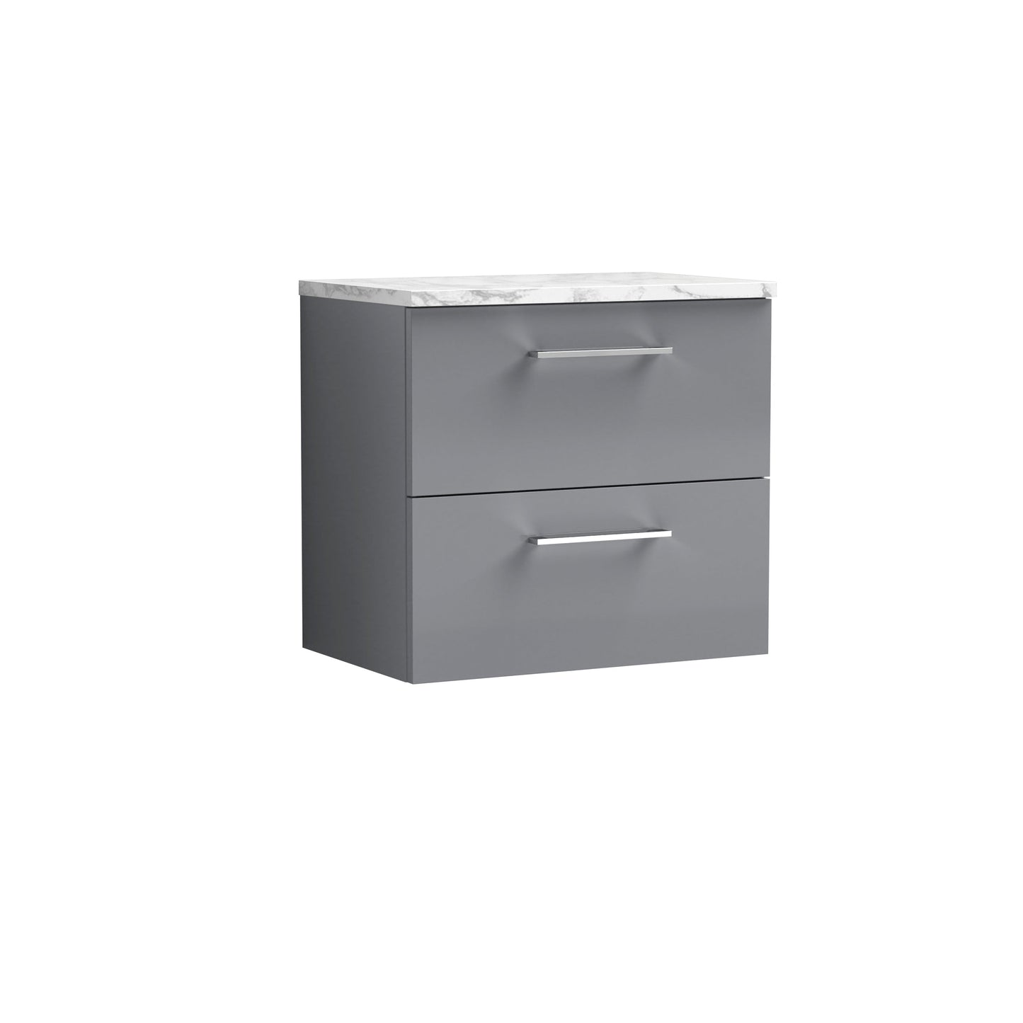 Nuie Arno 600mm Wall Hung 2 Drawer Vanity & Basin/worktop