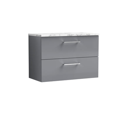 Nuie Arno 800mm Wall Hung 2 Drawer Vanity & Basin/worktop