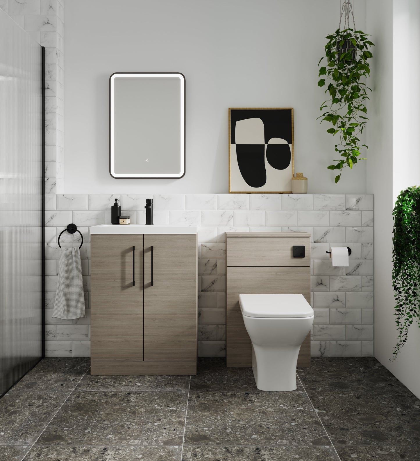 Nuie Arno 800mm Floor Standing 2 Door Vanity & Basin