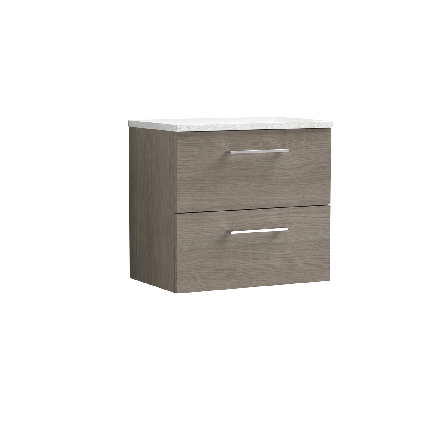 Nuie Arno 600mm Wall Hung 2 Drawer Vanity & Basin/worktop