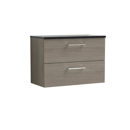 Nuie Arno 800mm Wall Hung 2 Drawer Vanity & Basin/worktop