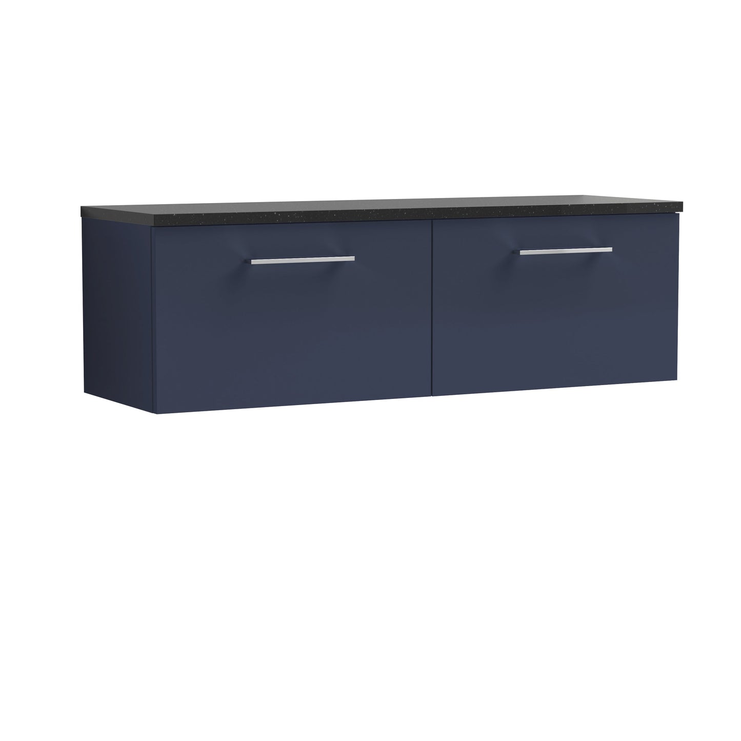 Nuie Arno 1200mm Wall Hung 2 Drawer Vanity & Double Basin/Worktop