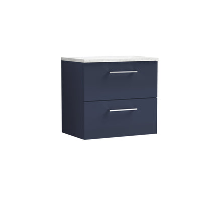 Nuie Arno 600mm Wall Hung 2 Drawer Vanity & Basin/worktop