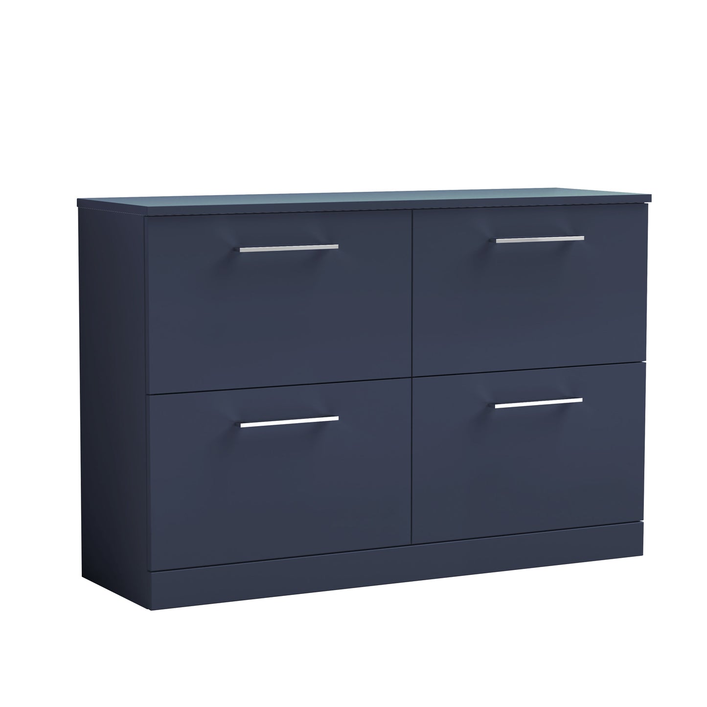 Nuie Arno 1200mm Floor Standing 4 Drawer Vanity & Double Basin/Worktop