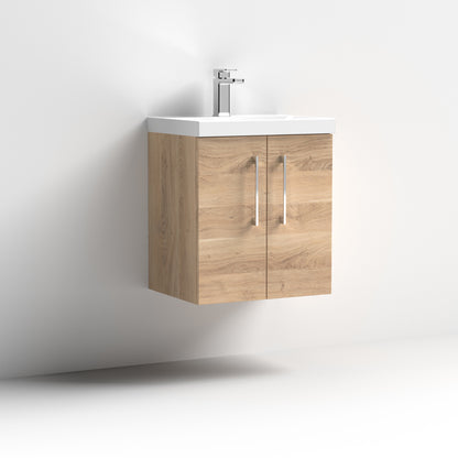 Nuie Arno 500mm Wall Hung 2 Door Vanity & Basin/worktop