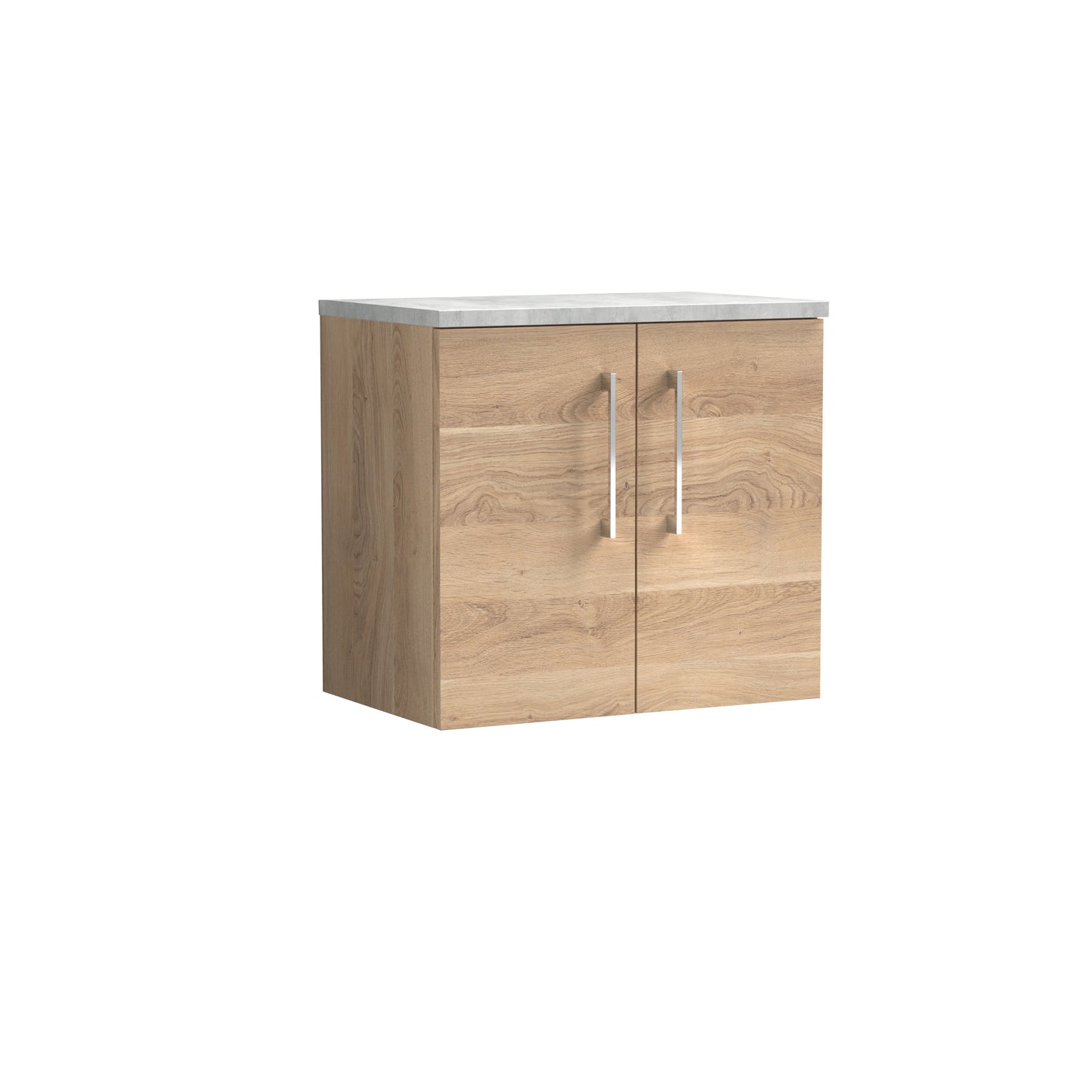 Nuie Arno 600mm Wall Hung 2 Door Vanity & Basin/Worktop