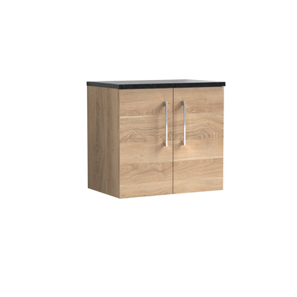 Nuie Arno 600mm Wall Hung 2 Door Vanity & Basin/Worktop