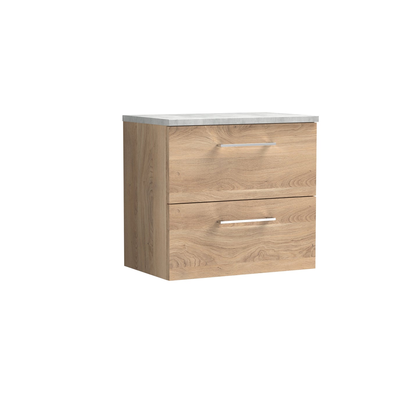 Nuie Arno 600mm Wall Hung 2 Drawer Vanity & Basin/worktop