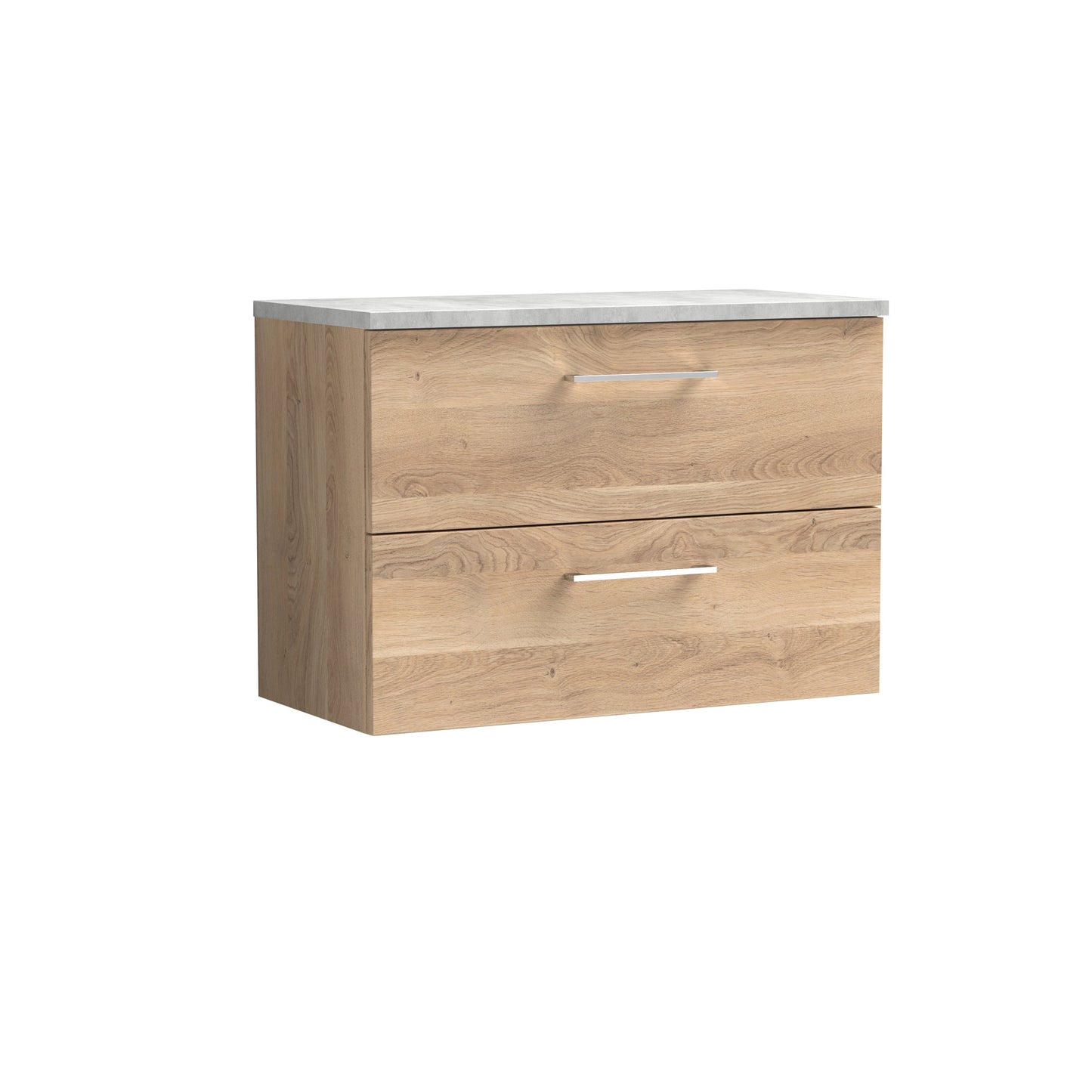 Nuie Arno 800mm Wall Hung 2 Drawer Vanity & Basin/worktop