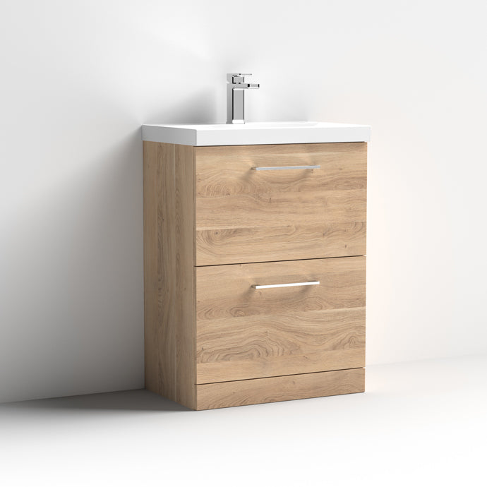 Nuie Arno Floor Standing 2 Drawer Vanity & Basin