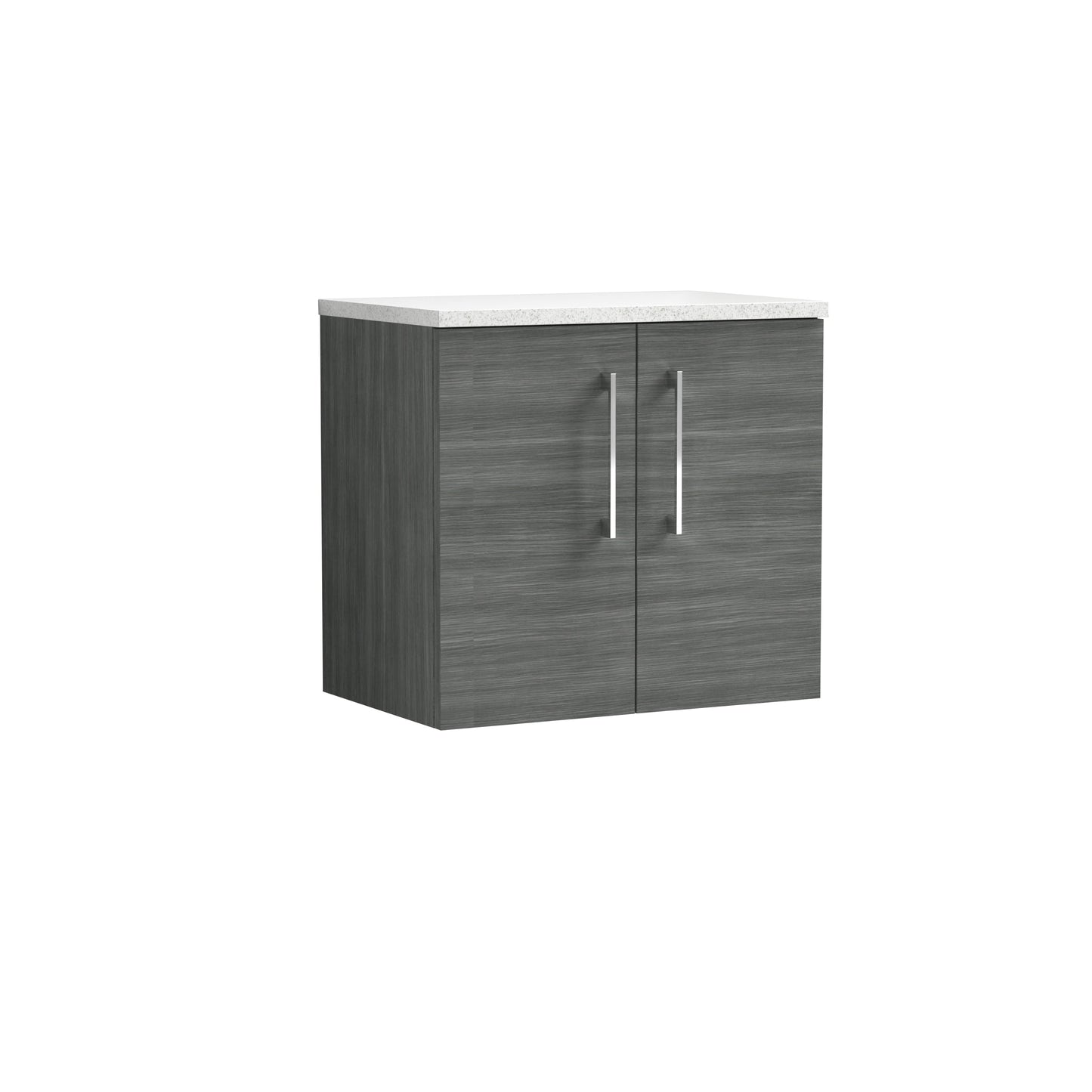 Nuie Arno 600mm Wall Hung 2 Door Vanity & Basin/Worktop