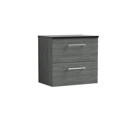 Nuie Arno 600mm Wall Hung 2 Drawer Vanity & Basin/worktop